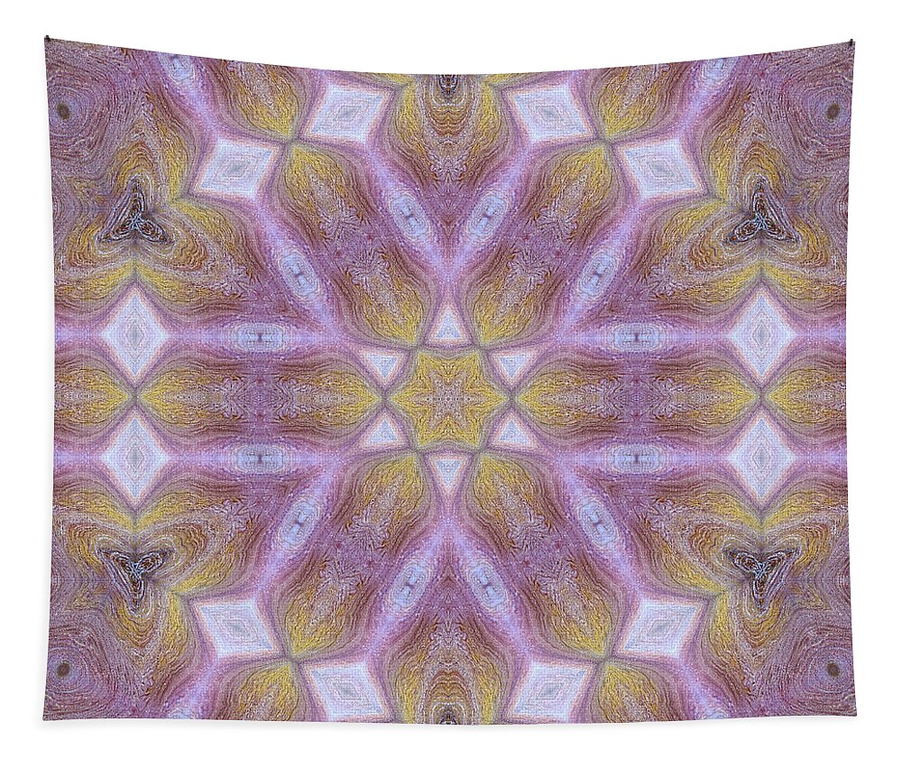 Square Tapestry featuring the digital art Parfume - Kaleidoscope by Themayart