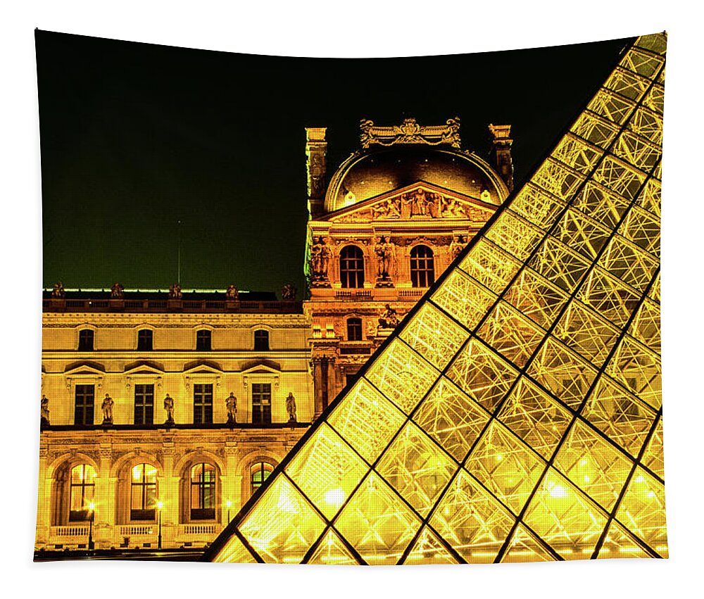 Louvre Tapestry featuring the photograph Past And Present - Louvre Museum, Paris, France by Earth And Spirit