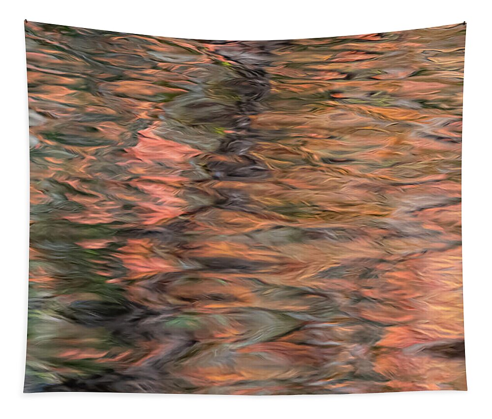 Water Tapestry featuring the photograph Patch of Fall by Linda Bonaccorsi