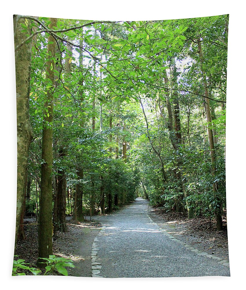 Ise Shrine Tapestry featuring the photograph Path of Ise Shrine by Kaoru Shimada