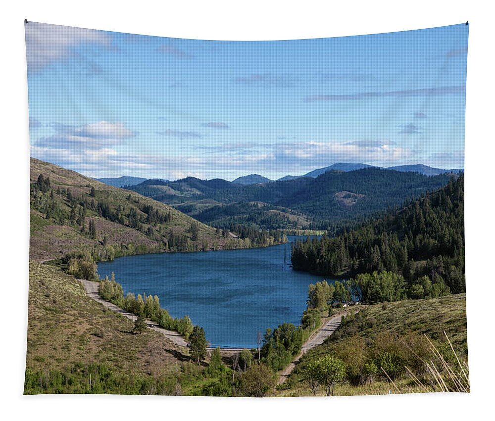 Patterson Lake Tapestry featuring the photograph Patterson Lake in the Spring Methow Valley Art by Omashte by Omaste Witkowski