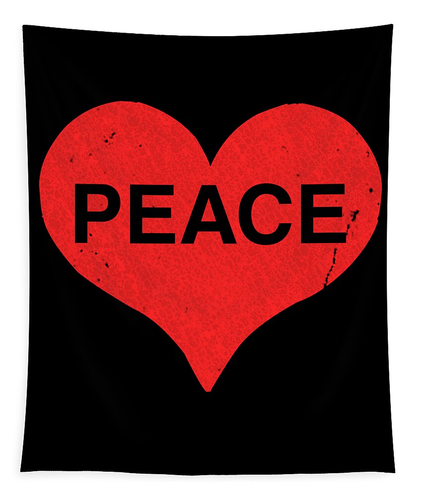 Funny Tapestry featuring the digital art Peace And Love by Flippin Sweet Gear