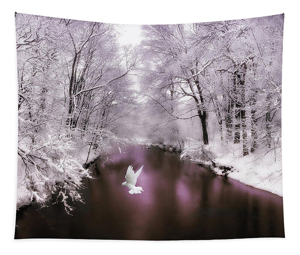 Snow Tapestry featuring the photograph Peace on Earth  by Jessica Jenney