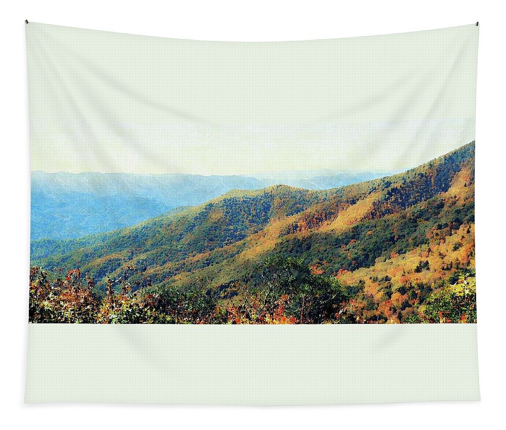 Mountain Tapestry featuring the photograph Peaceful Appalachian Mountains by Ally White