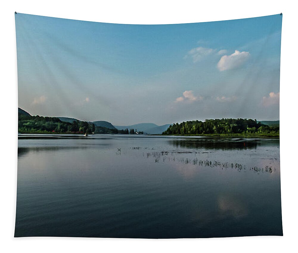 Adirondacks Tapestry featuring the photograph Peaceful Brant Lake NY by Louis Dallara