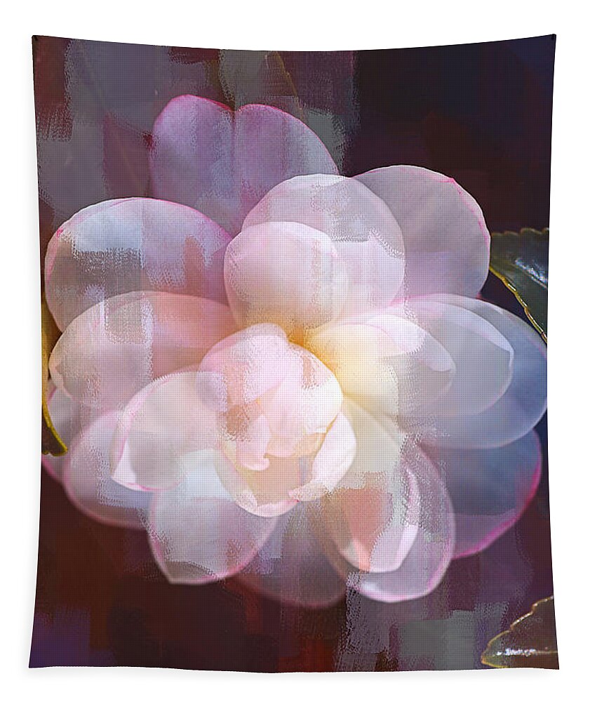 Peaceful Camellia Tapestry featuring the digital art Peaceful Camellia by Joy Watson