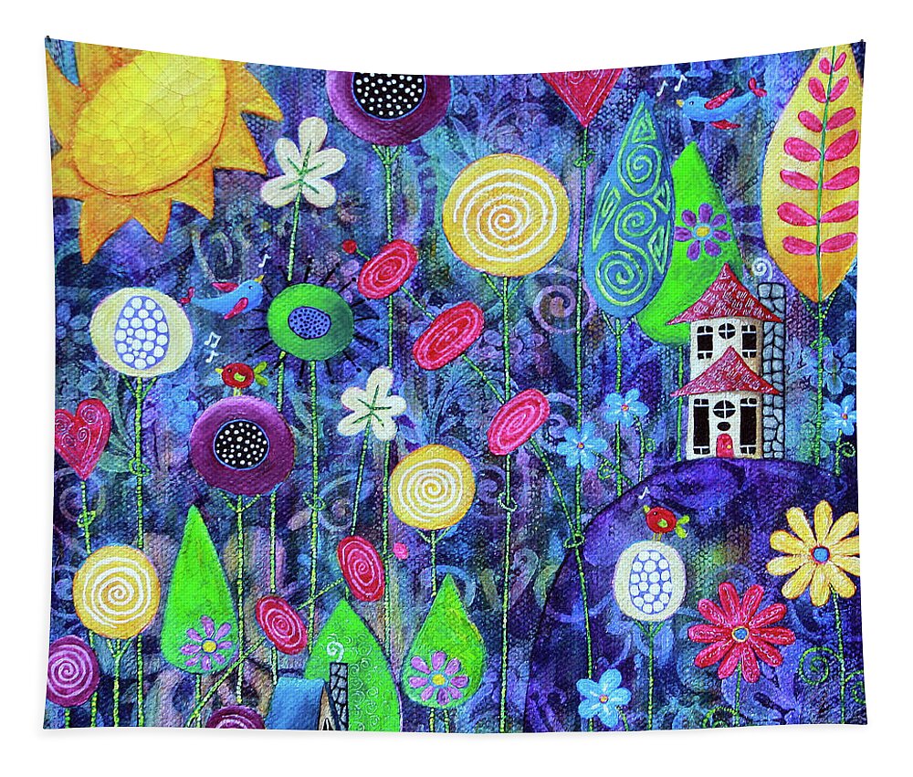 Dreamscape Tapestry featuring the painting Peaceful Place by Winona's Sunshyne