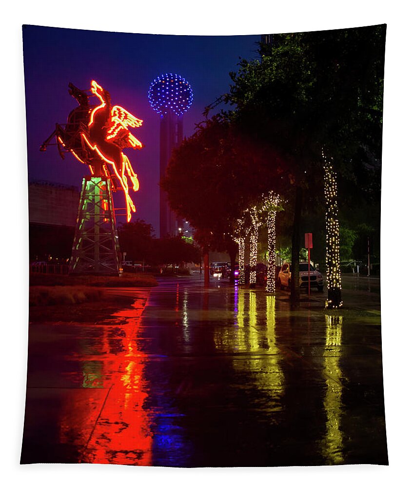 Rainy Night Tapestry featuring the photograph Pegasus by Debby Richards