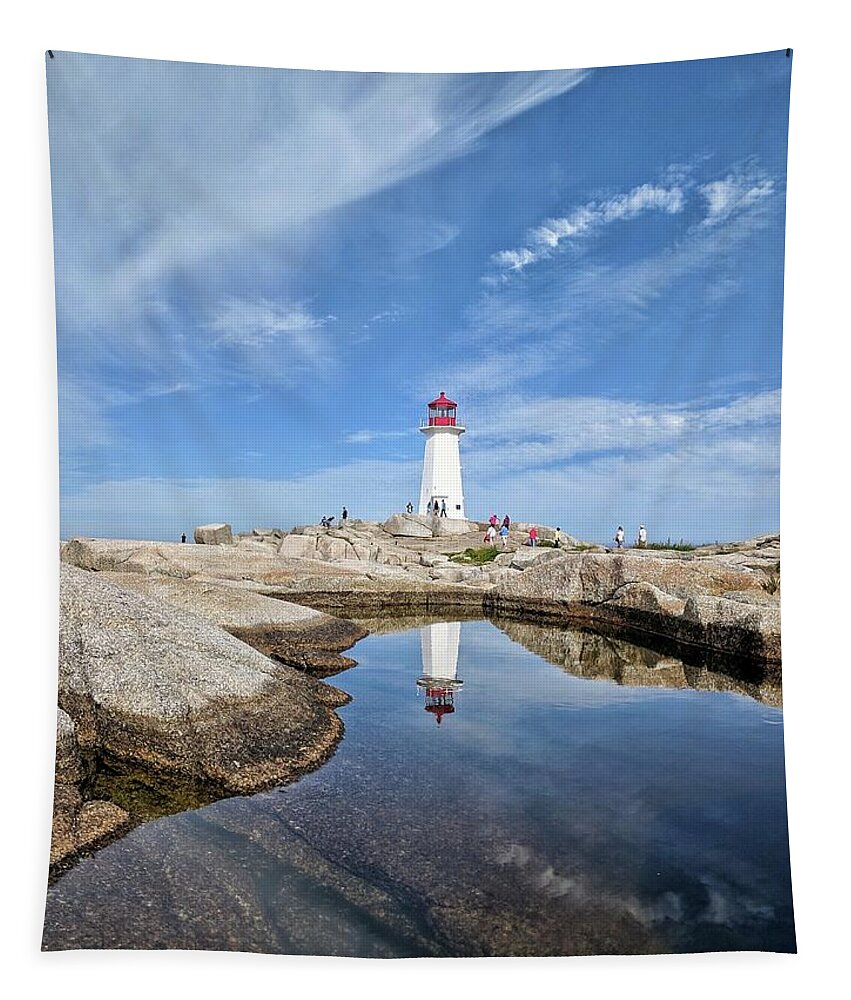 Peggy's Cove Tapestry featuring the photograph Peggy's Cove Midday by Yvonne Jasinski