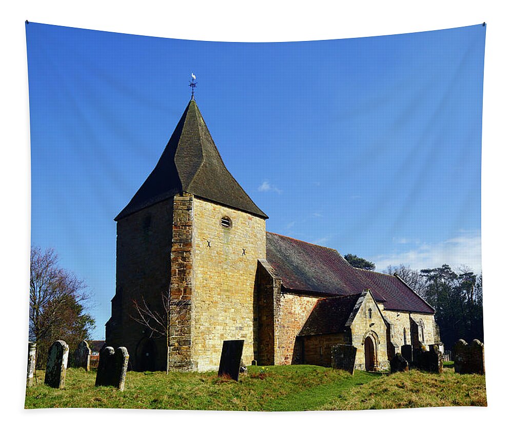 Church Tapestry featuring the photograph Pembury Old Church Weald of Kent England by James Brunker