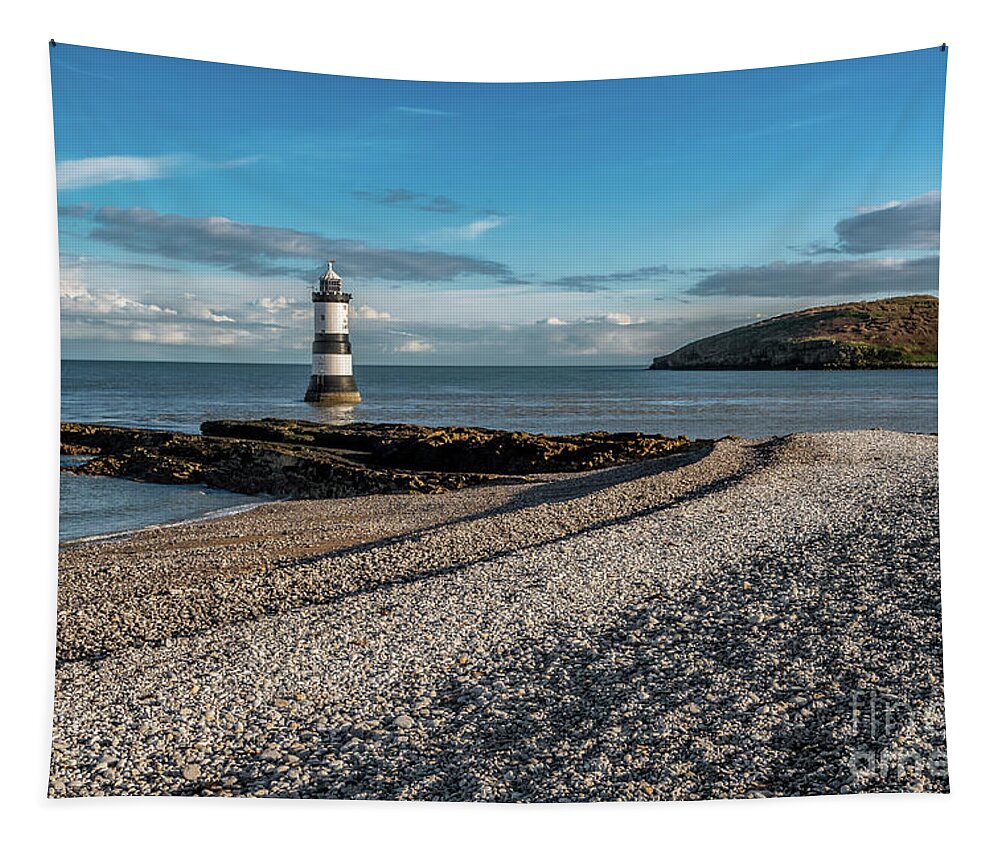 Anglesey Tapestry featuring the photograph Penmon Point Lighthouse Anglesey by Adrian Evans