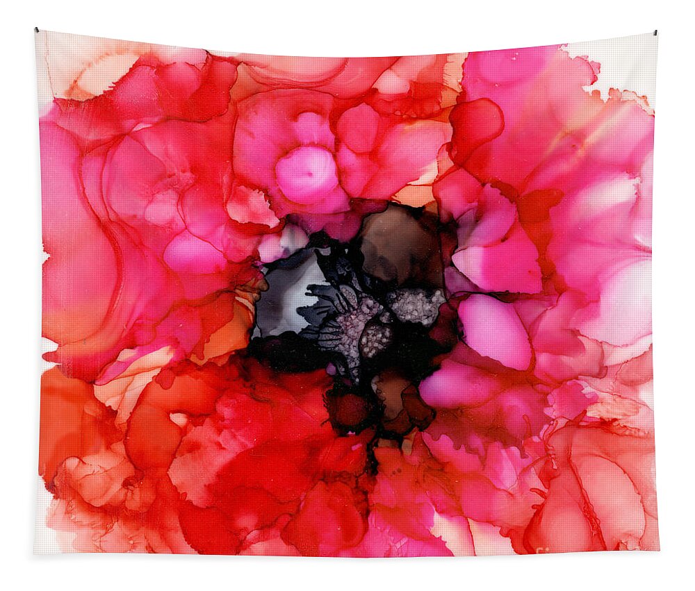 Peony Fiesta Tapestry featuring the painting Peony Fiesta by Daniela Easter