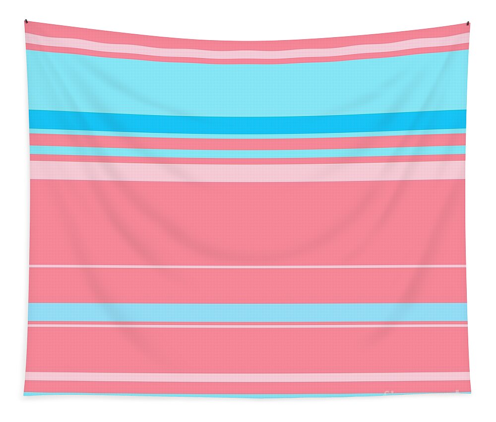 Pink Tapestry featuring the digital art Peppermint Blue by Wade Hampton