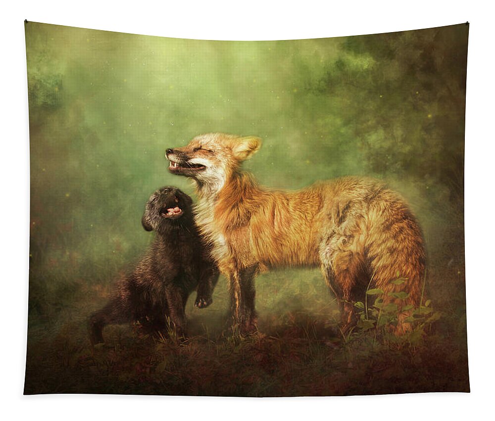 Fox Tapestry featuring the digital art Perfect Bliss by Nicole Wilde