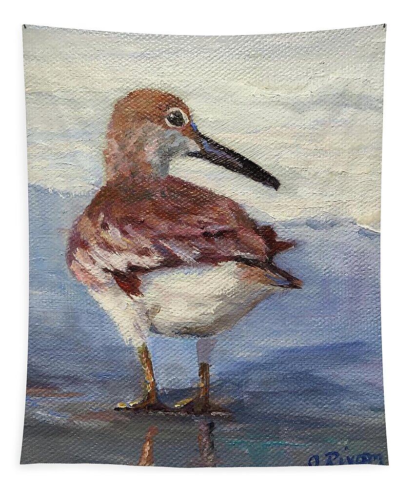 Sandpiper Tapestry featuring the painting Peter Piper by Judy Rixom