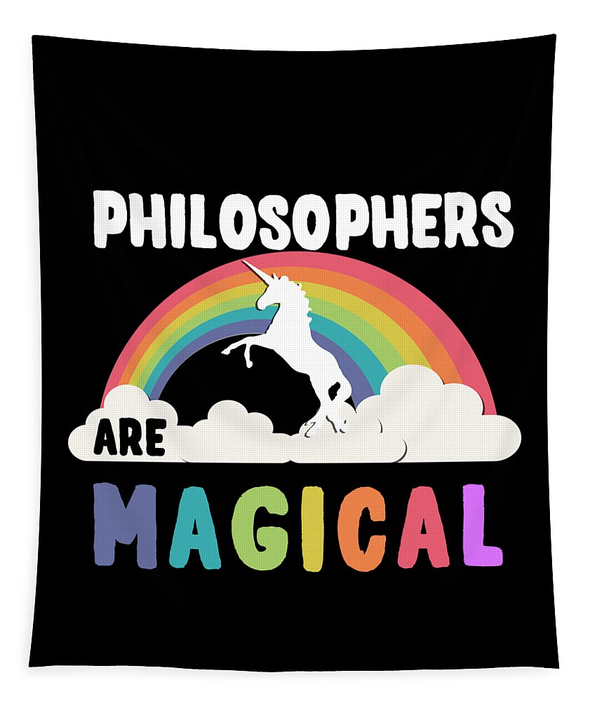 Funny Tapestry featuring the digital art Philosophers Are Magical by Flippin Sweet Gear