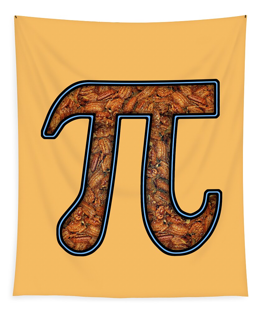 Pecan Pi Tapestry featuring the digital art Pi - Food - Pecan Pie by Mike Savad