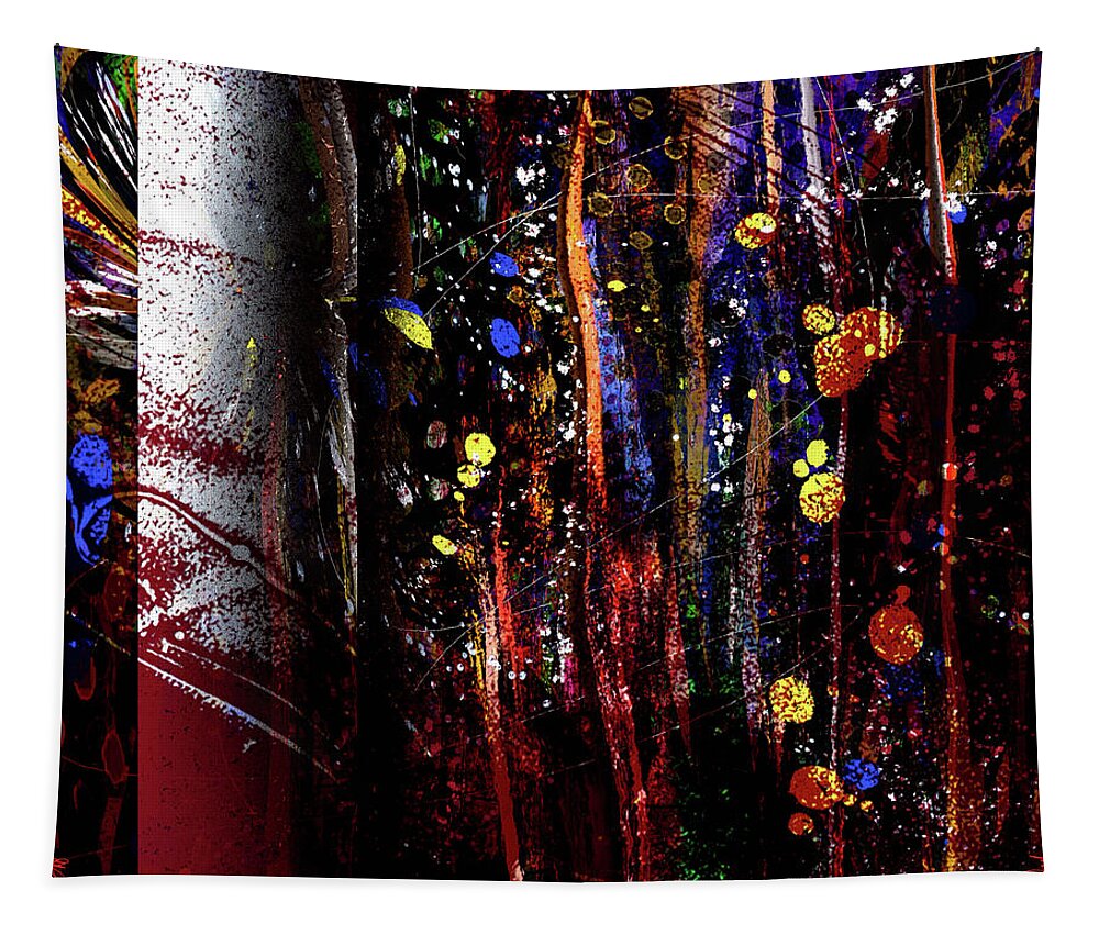 Black And White Tapestry featuring the digital art Pillar by Marina Flournoy