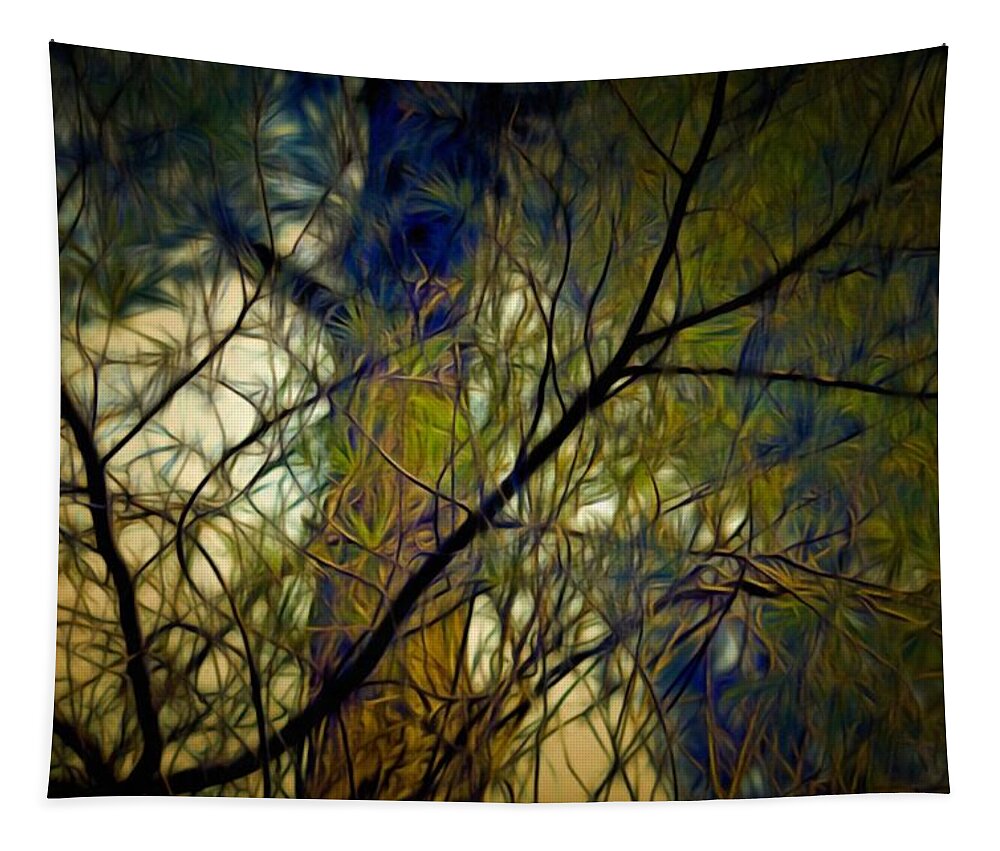 Branches Tapestry featuring the mixed media Piney Branches by Christopher Reed