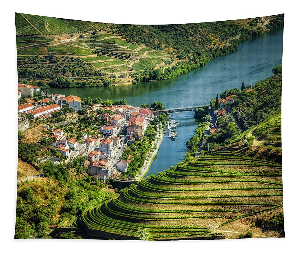 Village Tapestry featuring the photograph Pinhao by Micah Offman