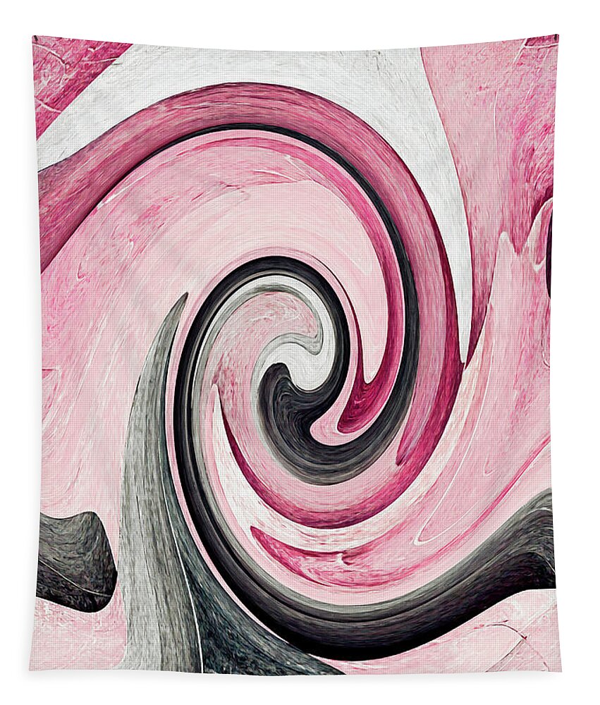 Pink Abstract Tapestry featuring the painting Pink Abstract 2 by Tina LeCour