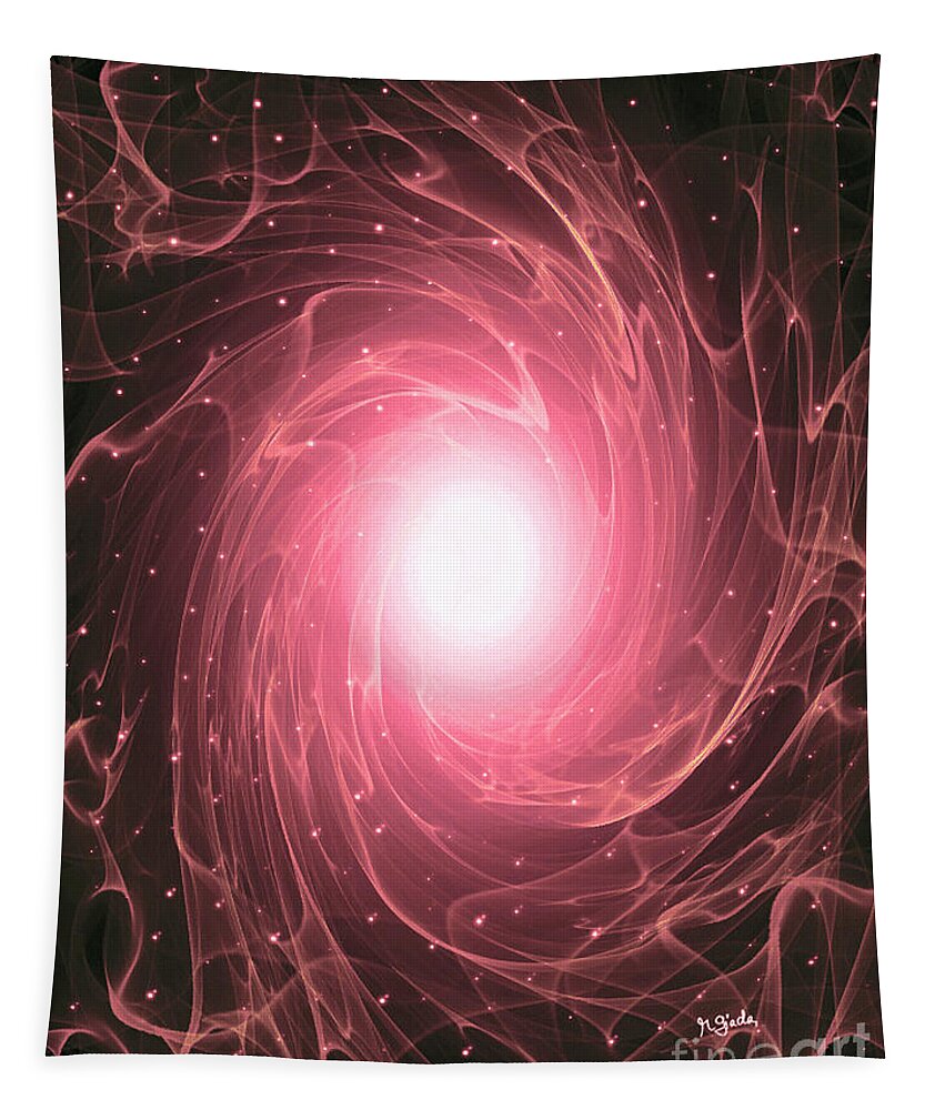 Pink Tapestry featuring the digital art Pink flare by Giada Rossi