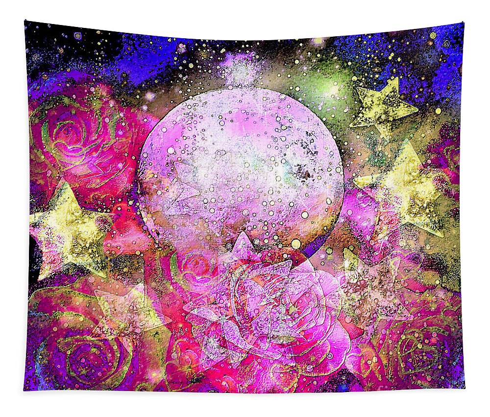 Pluto Tapestry featuring the digital art Plutonian Springtime by BelleAme Sommers