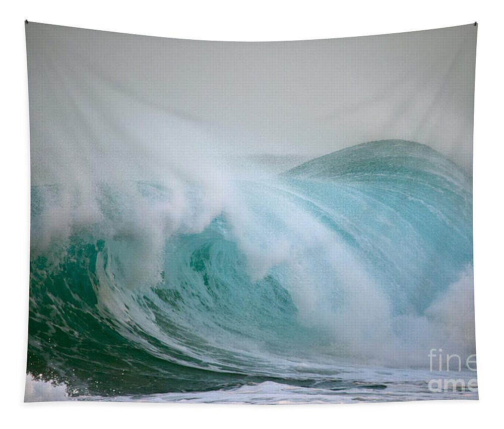 Polihale Beach Tapestry featuring the photograph Polihale Power Wave by Debra Banks