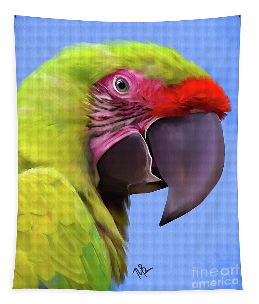 Parrot Tapestry featuring the painting Polly by Tammy Lee Bradley