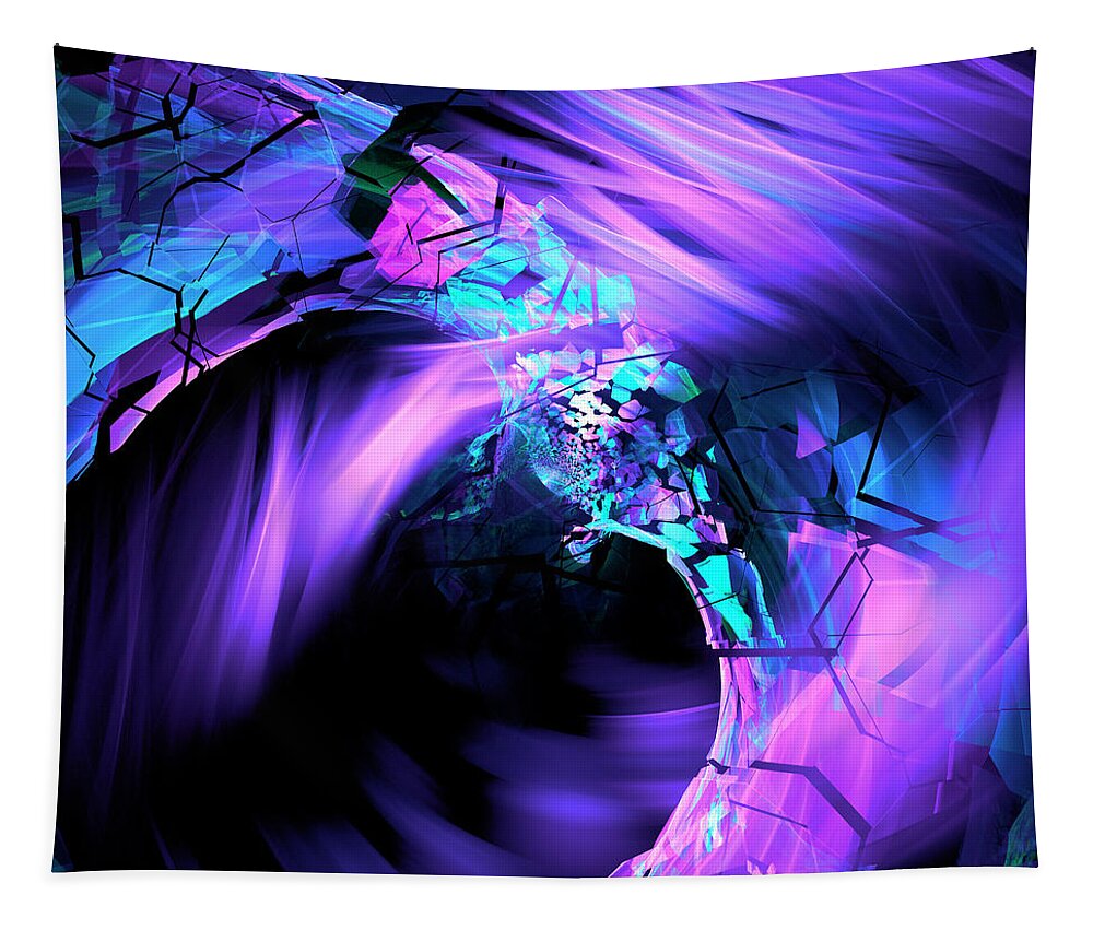 Fractal Tapestry featuring the digital art Portal #2 by Mary Ann Benoit
