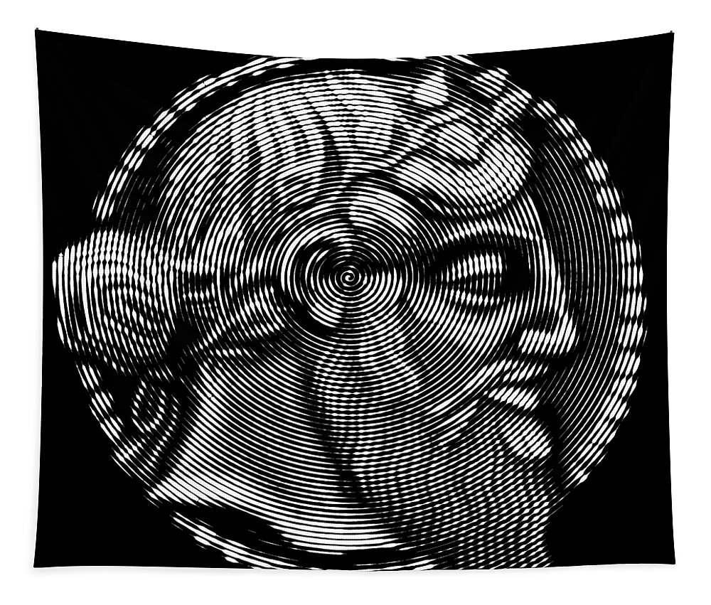 Famous Tapestry featuring the digital art portrait of Dionysus aka Bacchus , God of winemaking and wine by Cu Biz