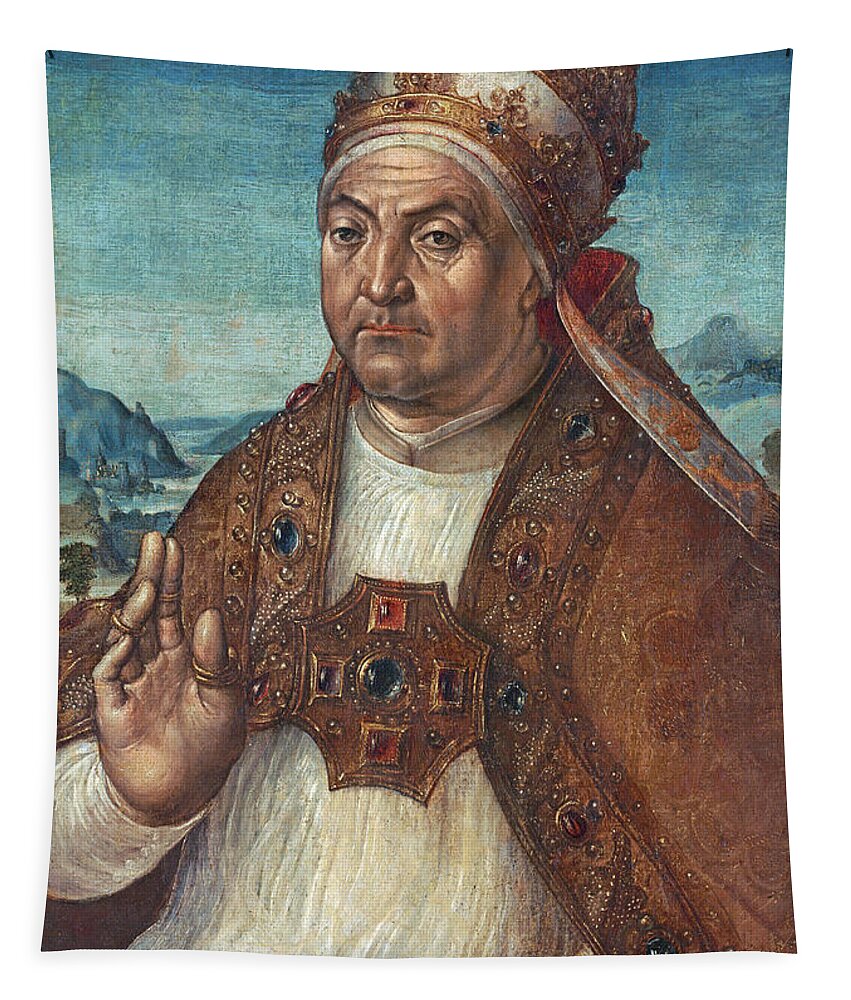 Portrait of Pope Sixtus IV Rovere Tapestry Pedro Berruguete - Fine America