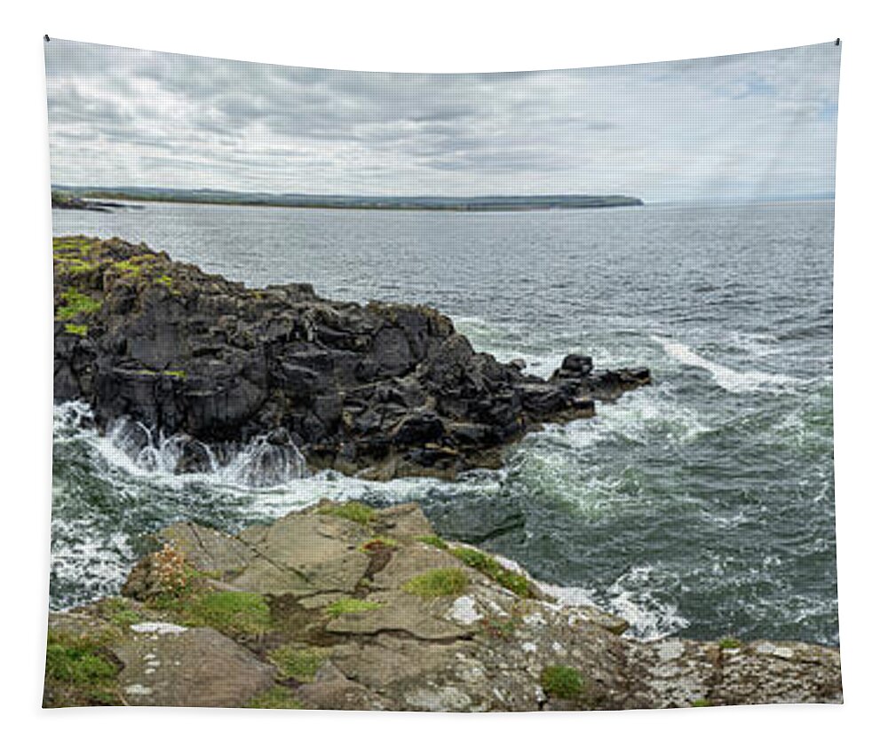Portstewart Tapestry featuring the photograph Portstewart Harbour 1 by Nigel R Bell