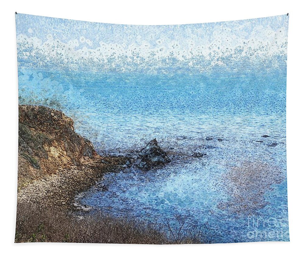 Water Tapestry featuring the photograph Portuguese Bend by Katherine Erickson