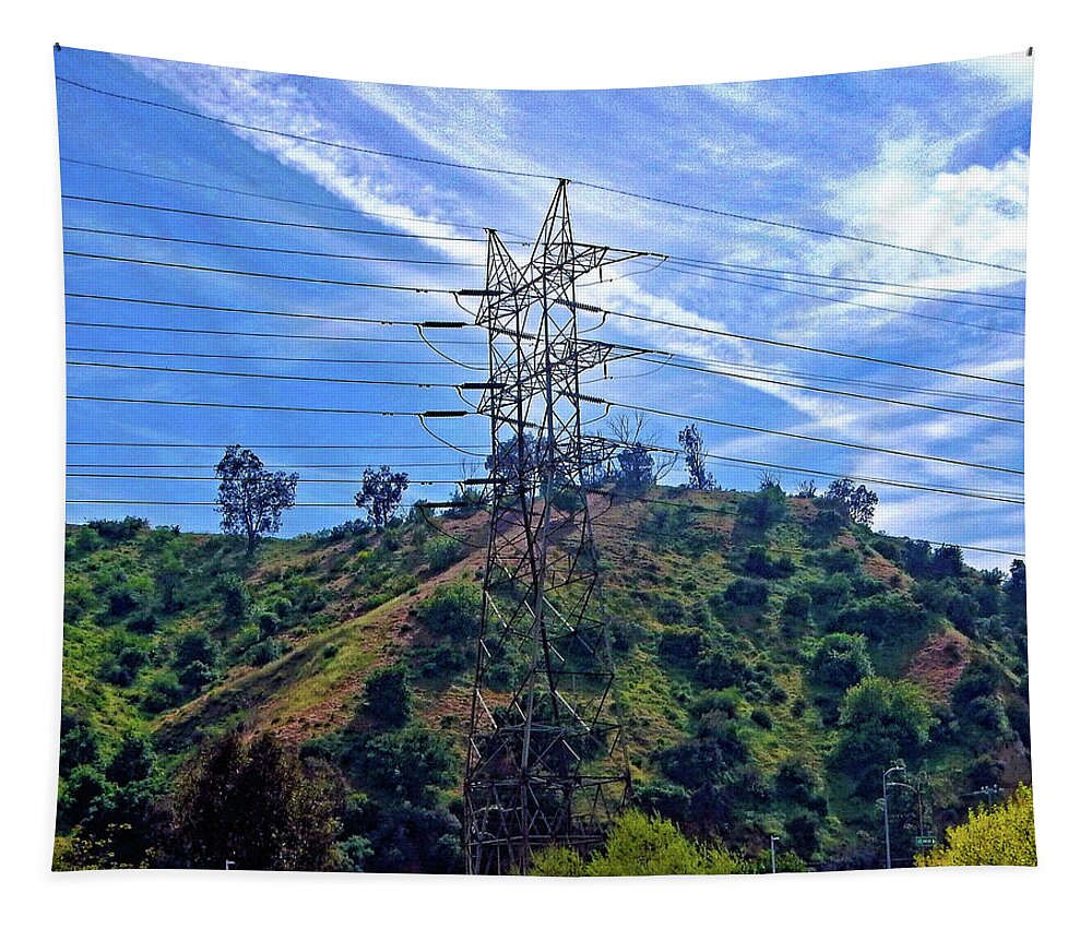 Power Tapestry featuring the photograph Power Tower by Andrew Lawrence