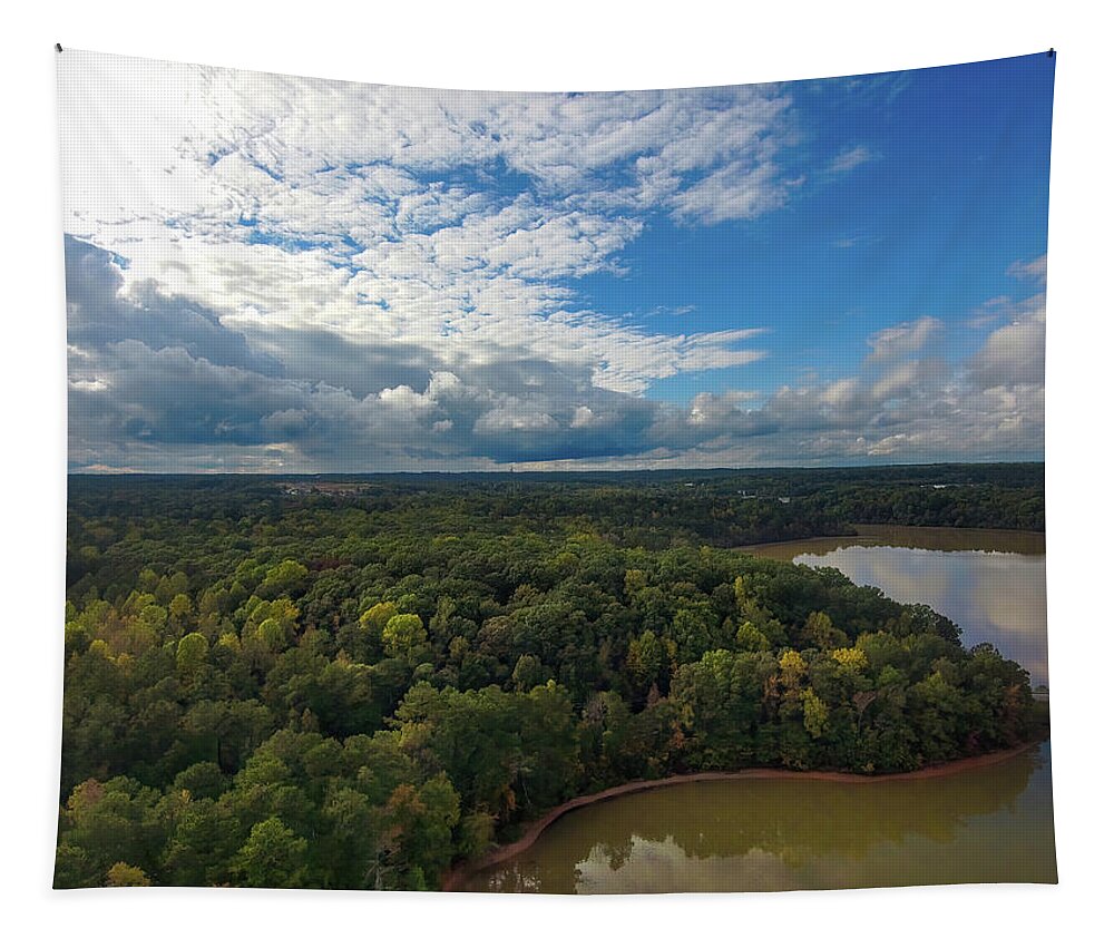 River Tapestry featuring the photograph Powerful Clouds over Sweetwater Creek by Marcus Jones