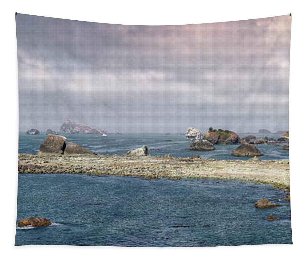Afternoon Tapestry featuring the photograph Preston Island Panorama 1 by Al Andersen