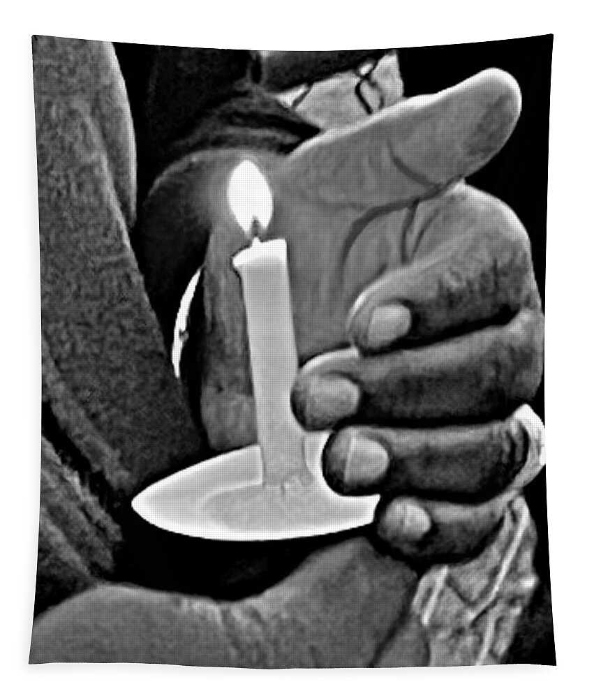Candle Tapestry featuring the photograph Prince 2 BW by Lee Darnell