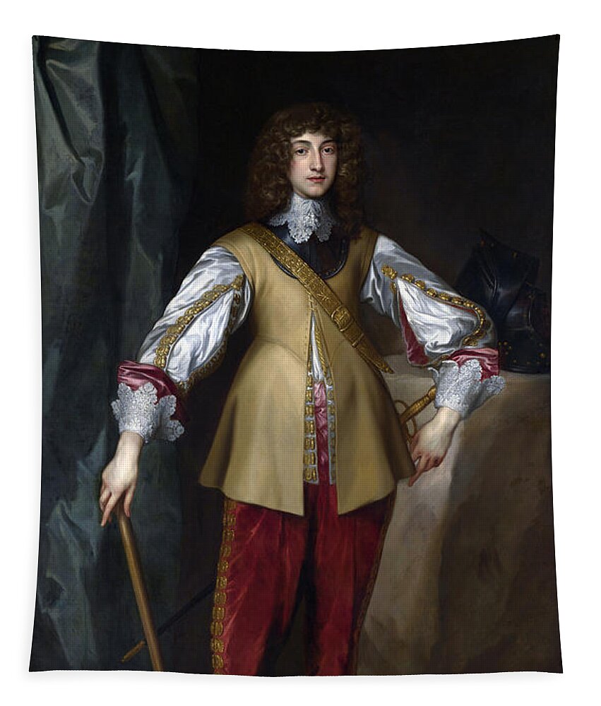 Prince Rupert Tapestry featuring the painting Prince Rupert - Count Palatine - Anthony Van Dyck by War Is Hell Store