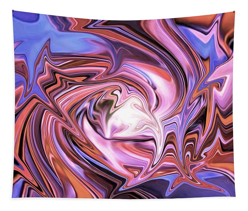 Digital Tapestry featuring the digital art Psychedelic Flashback by Ronald Mills