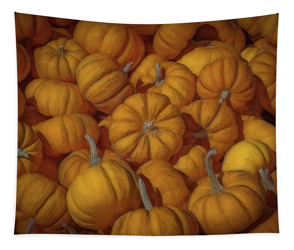 Pumpkins Tapestry featuring the photograph Pumpkins Galore by Sylvia Goldkranz