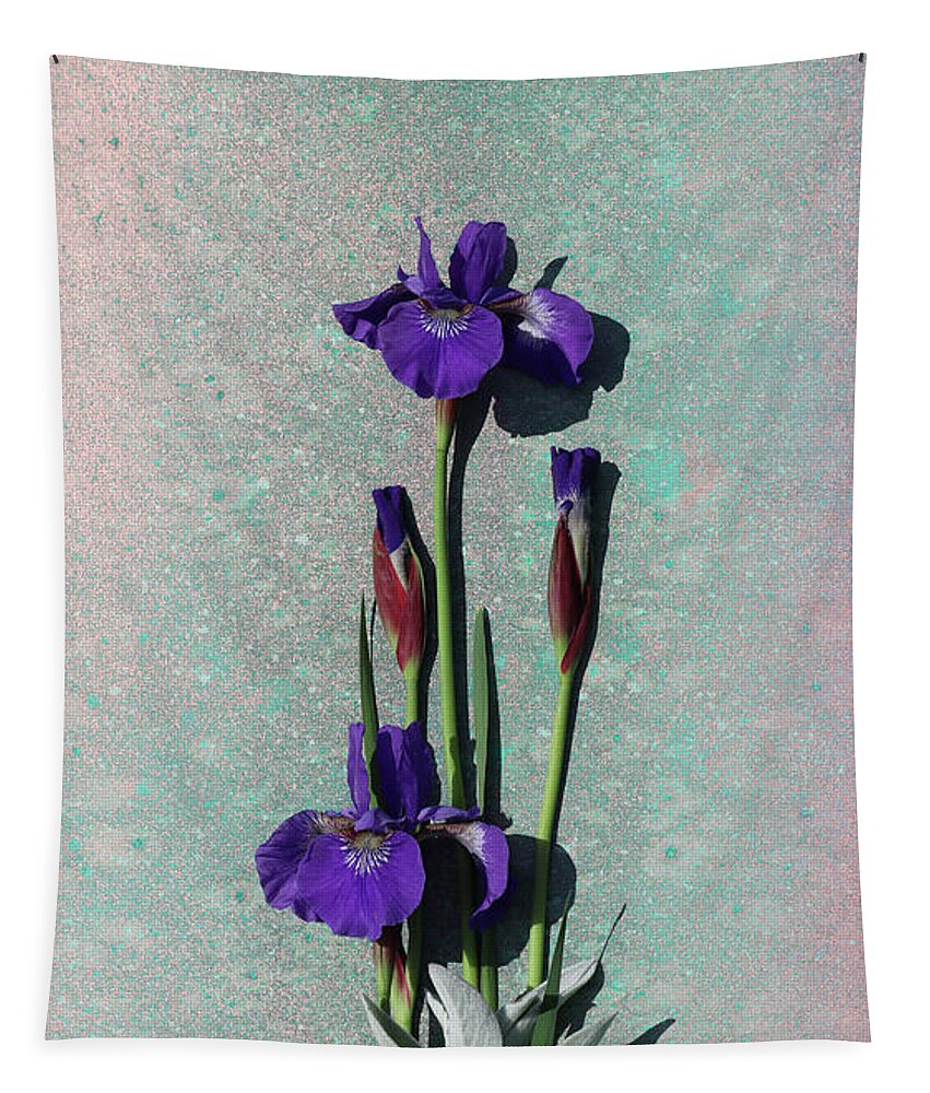 Iris Tapestry featuring the photograph Purple Iris by Paul Gaj