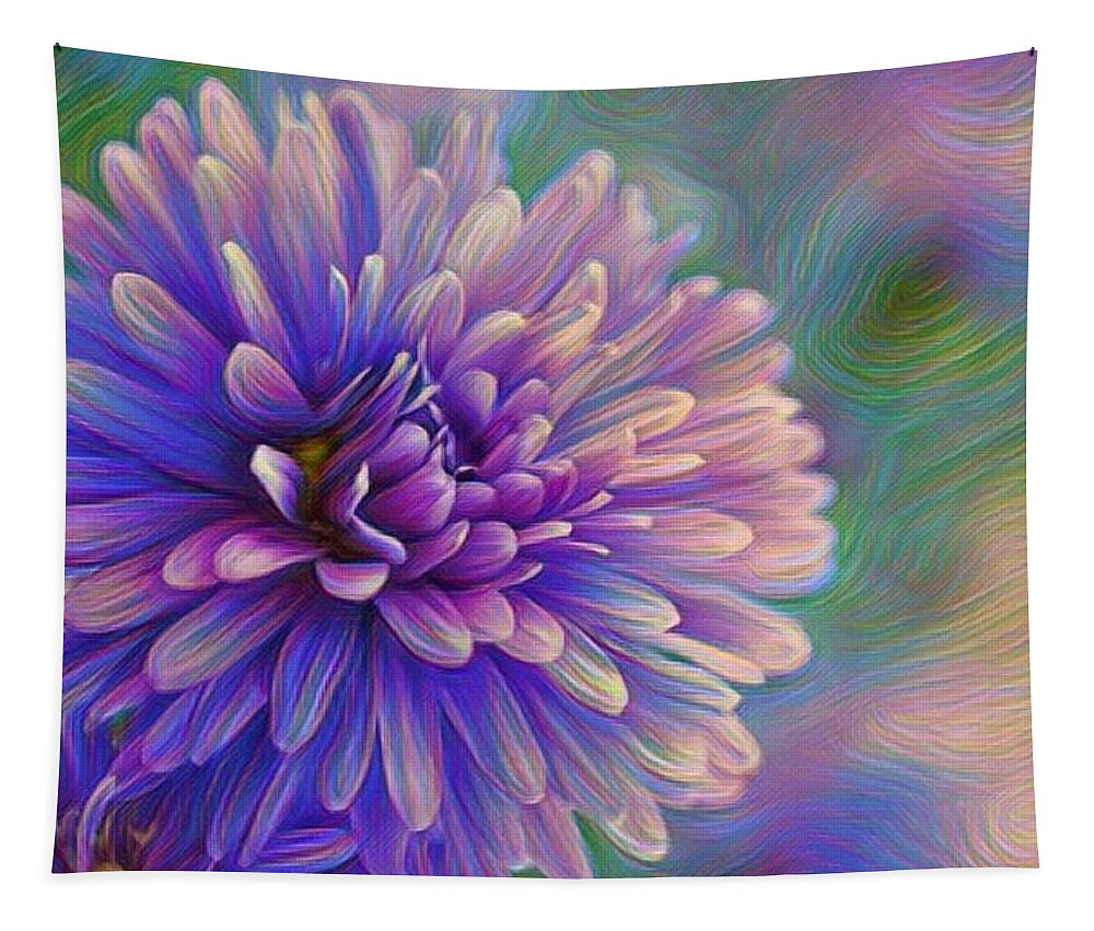 Lilac Tapestry featuring the painting Lilac Purple Perfection by Teresa Trotter