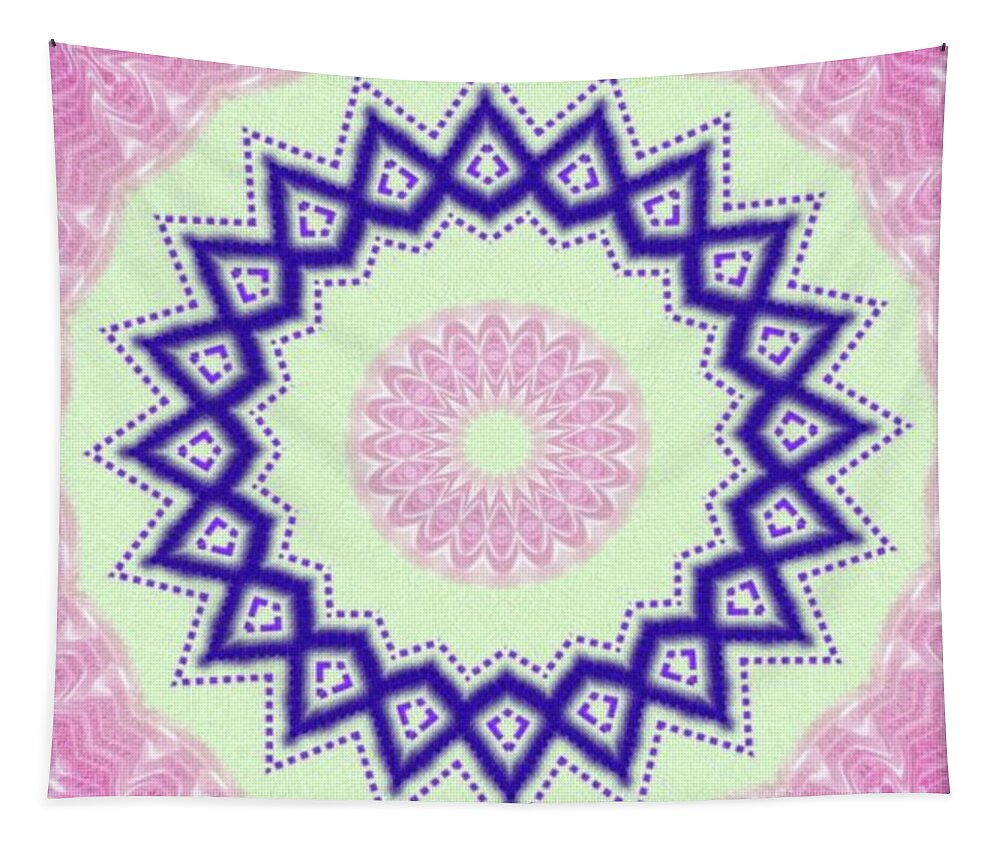 Pink Tapestry featuring the digital art Purple Rain by Designs By L