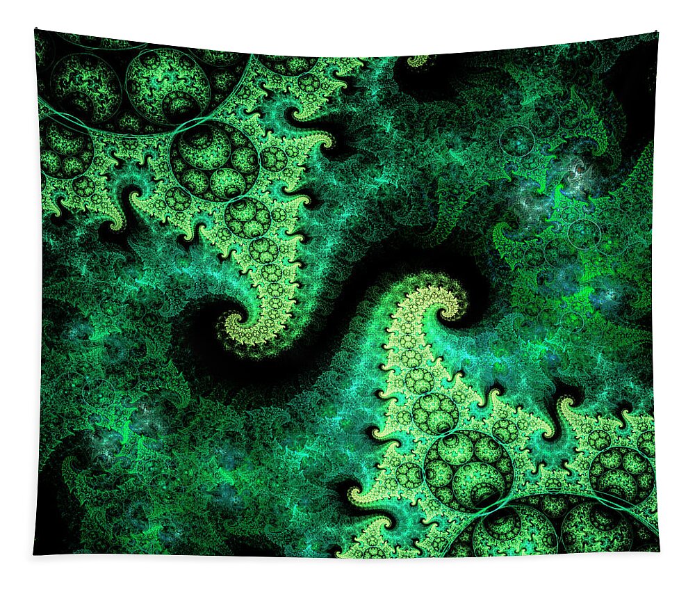 Fractal Tapestry featuring the digital art Qi #5 by Mary Ann Benoit