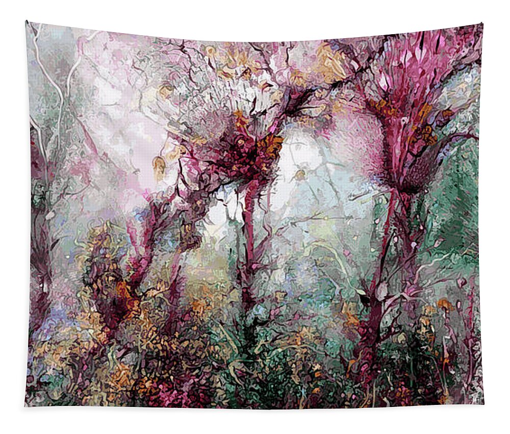 Flowers Tapestry featuring the digital art Qualia's Meadow Vector by Russell Kightley