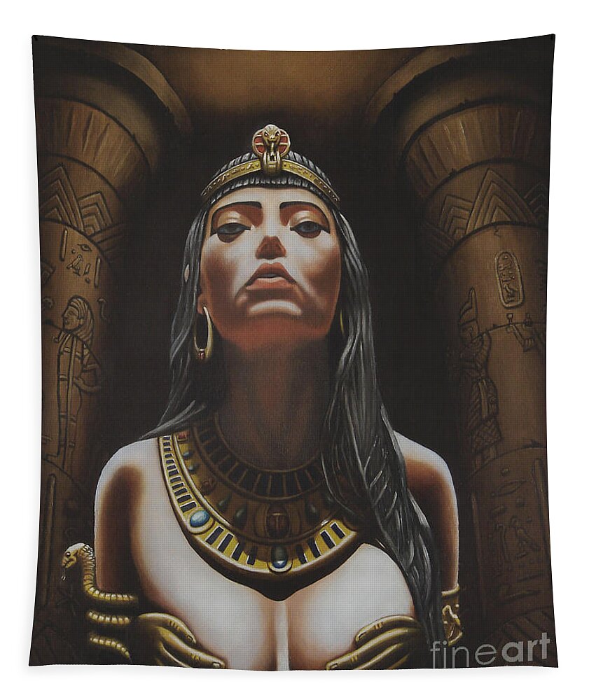 Egypt Tapestry featuring the painting Queen of the Nile by Ken Kvamme