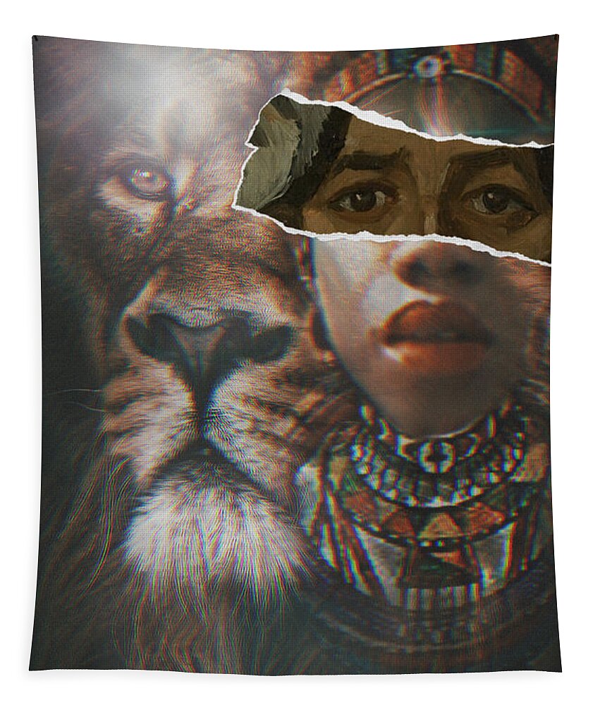  Tapestry featuring the digital art Queen by Shemika Bussey