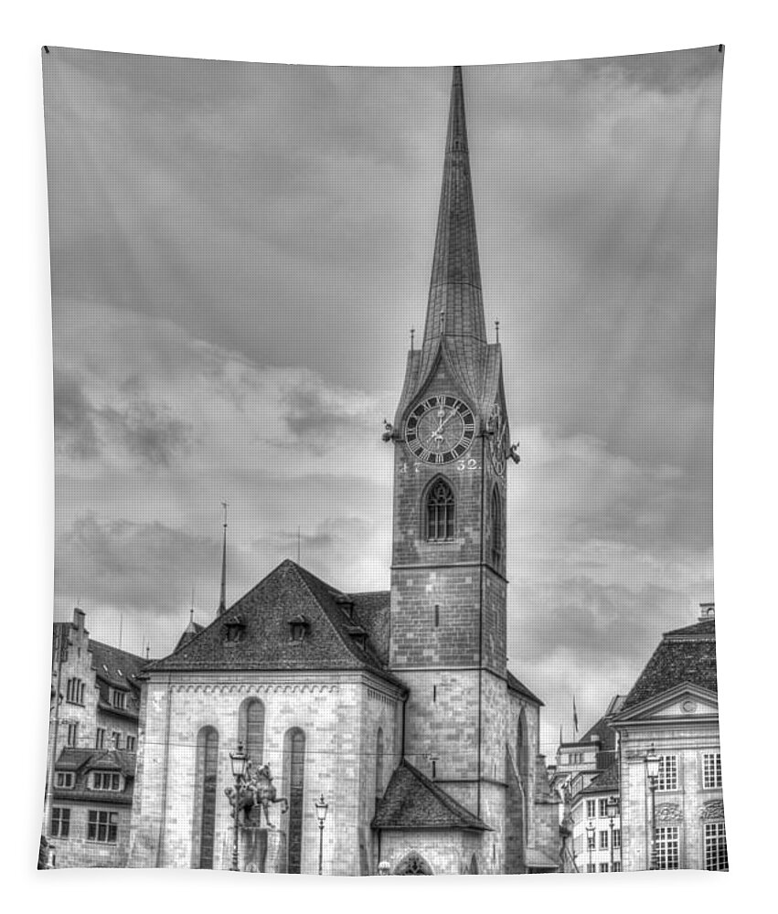 Germany Tapestry featuring the photograph Quite Corner in Zurich by Bill Hamilton