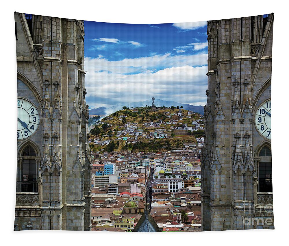 Ecuador Tapestry featuring the photograph Quito, Ecuador by David Little-Smith
